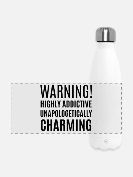 Lustige Zitate - Panorama Isolierflasche 500 ml - Weiß