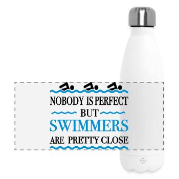 schwimmen - Panorama Isolierflasche 500 ml - Weiß - Vorne