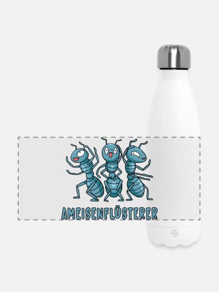 Ameisenflüsterer - Panorama Isolierflasche 500 ml - Weiß