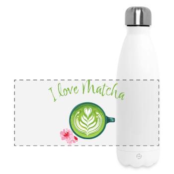 Matcha love - Panoramic Thermal Bottle 500 ml - white - Front