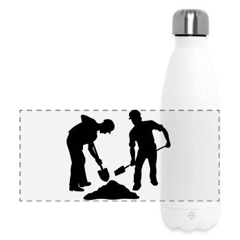 Sand Workers Team – Ground Crew - Panoramic Thermal Bottle 500 ml - white - Front