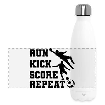 Motivation für Fußballspieler - Panorama Isolierflasche 500 ml - Weiß - Vorne