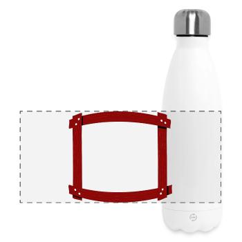 Cadre en bois incurvé - Gourde isotherme panoramique 500 ml - blanc - Devant