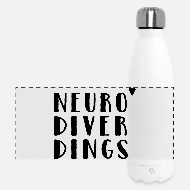 Neurodivergeringer - Panoramisk termosflaska 500 ml - vit