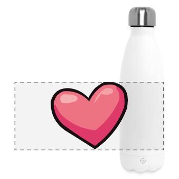 Illusion du Cœur Rose - Gourde isotherme panoramique 500 ml - blanc - Devant