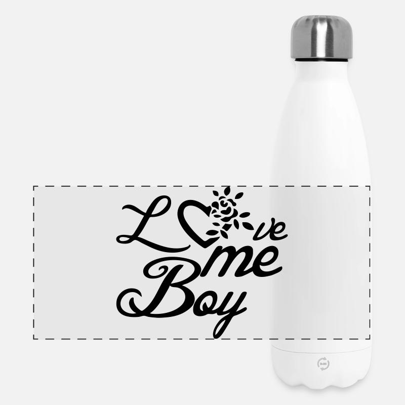 Love me, Boy - Panoramic Thermal Bottle 500 ml - white