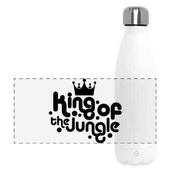 roi de la jungle - Gourde isotherme panoramique 500 ml - blanc - Devant