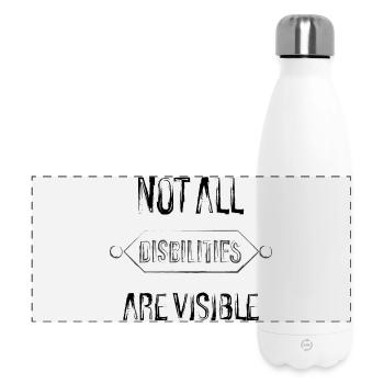 not all disabilities. - Gourde isotherme panoramique 500 ml - blanc - Devant