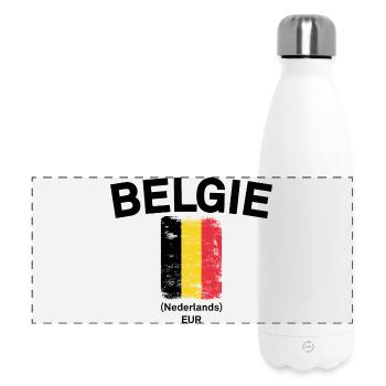 Belgische Buschflagge in Notnot - Panorama Isolierflasche 500 ml - Weiß - Vorne