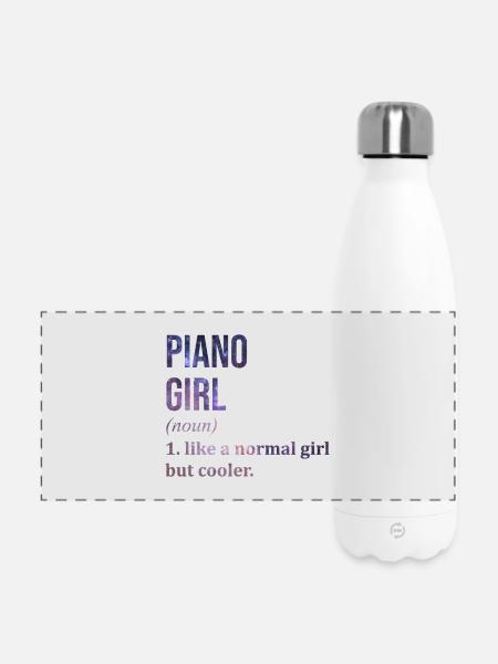 Klavier Klavier Klavier - Panorama Isolierflasche 500 ml - Weiß