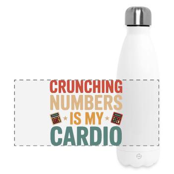 Number Nerd Cardio Humor - Panoramic Thermal Bottle 500 ml - white - Front