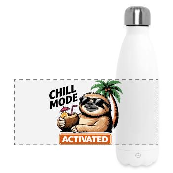Vibrades activées par le paresseux tropical - Gourde isotherme panoramique 500 ml - blanc - Devant