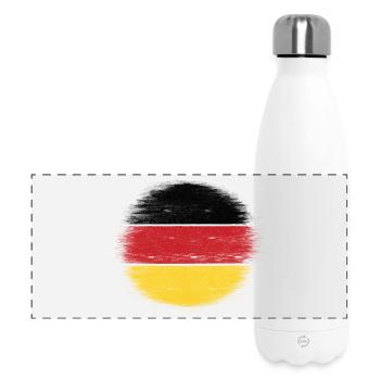 Drapeau de l’Allemagne - Gourde isotherme panoramique 500 ml - blanc - Devant