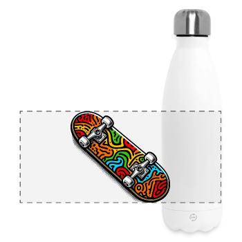 Skateboard - Panoramic Thermal Bottle 500 ml - white - Front