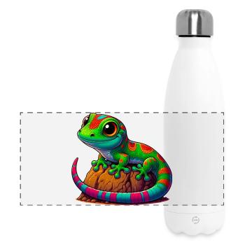 Gecko - Panorama Isolierflasche 500 ml - Weiß - Vorne
