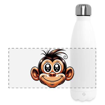 Affe - Panorama Isolierflasche 500 ml - Weiß - Vorne