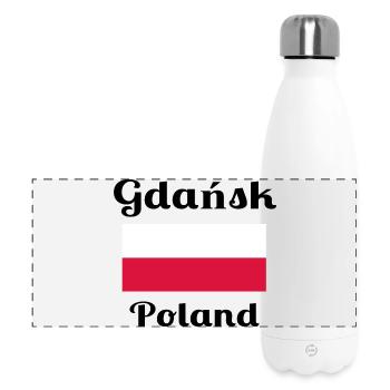 Gdańsk, Polen - Stilvolle Drucke - Panorama Isolierflasche 500 ml - Weiß - Vorne