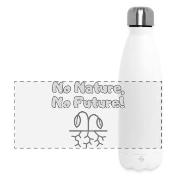 Pas de nature, pas d’avenir - Protestation environnementale - Gourde isotherme panoramique 500 ml - blanc - Devant