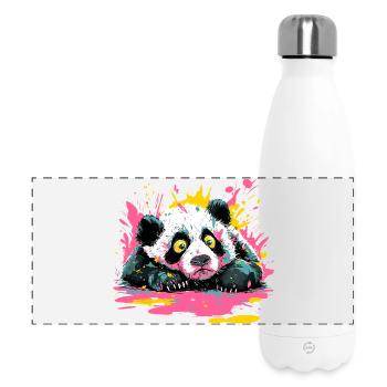 Panda Splash Pop Art Paint Splash - Panoramic Thermal Bottle 500 ml - white - Front