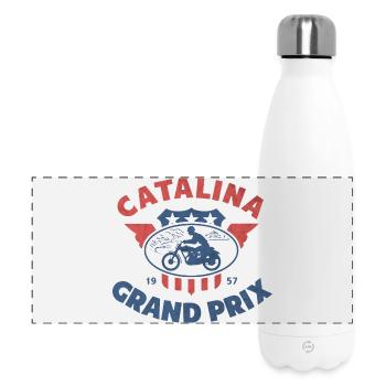 Catalina Grand Prix Vintage Moto - Panorama Isolierflasche 500 ml - Weiß - Vorne
