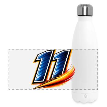 Numéro 11 Maillot de football Vitesse d’ailier - Gourde isotherme panoramique 500 ml - blanc - Devant
