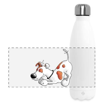 Jack Russell Terrier - Hund - Panorama Isolierflasche 500 ml - Weiß - Vorne