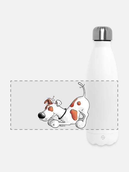 Jack Russell Terrier - Hund - Panorama Isolierflasche 500 ml - Weiß
