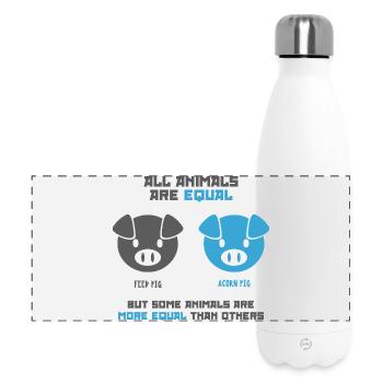 Feed Pig, Acorn Pig - Panoramic Thermal Bottle 500 ml - white - Front