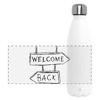 Welcome Back - Panorama Isolierflasche 500 ml - Weiß - Vorne