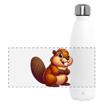 Bieber - Panorama Isolierflasche 500 ml - Weiß - Vorne