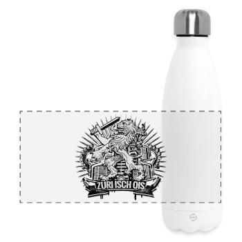 Züri isch ois | Zürich | Züri isch ois - Panorama Isolierflasche 500 ml - Weiß - Vorne