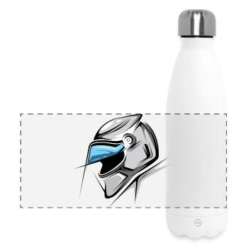 Formule Illustration Casque Graphique Voitures de course - Gourde isotherme panoramique 500 ml - blanc - Devant