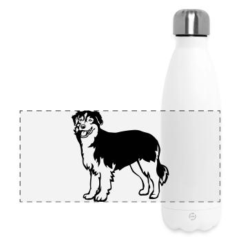 Berger australien - Gourde isotherme panoramique 500 ml - blanc - Devant