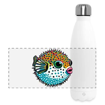 Kugelfisch - Panorama Isolierflasche 500 ml - Weiß - Vorne