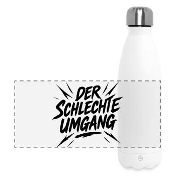 La mauvaise manipulation - Déclaration amusante - Gourde isotherme panoramique 500 ml - blanc - Devant