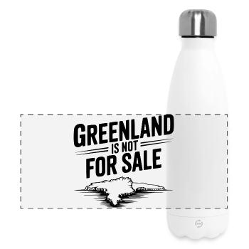 Le Groenland n’est pas à vendre - Gourde isotherme panoramique 500 ml - blanc - Devant