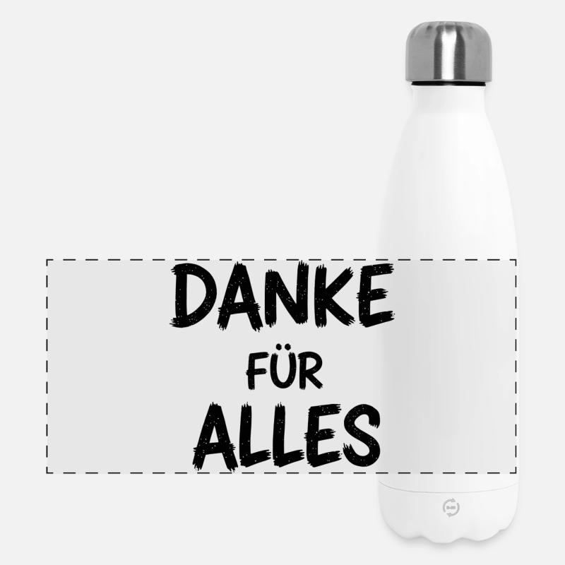 Vatertag Papa Männertag Muttertag Mutter Danke - Panorama Isolierflasche 500 ml - Weiß