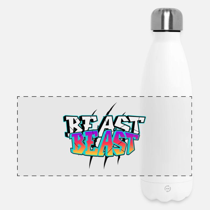 BEAST Graffiti Design - Panoramic Thermal Bottle 500 ml - white