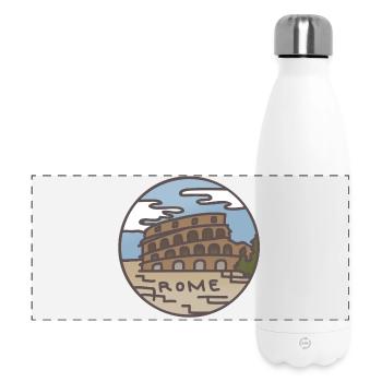 Rome (Italy) Illustration - Panoramic Thermal Bottle 500 ml - white - Front