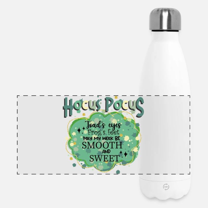 Hocus Pocus/Toad´s Eyes.... spell for halloween - Panoramic Thermal Bottle 500 ml - white