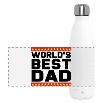 Vibrant Circus Performance T-Shirt Design - Panoramic Thermal Bottle 500 ml - white - Front