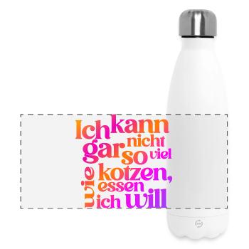 CITATION DRÔLE SUR LES VOMISSEMENTS INVERSÉE :) - Gourde isotherme panoramique 500 ml - blanc - Devant