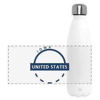 Iowa UnitedStates Arc Badge - Panoramic Thermal Bottle 500 ml - white - Front