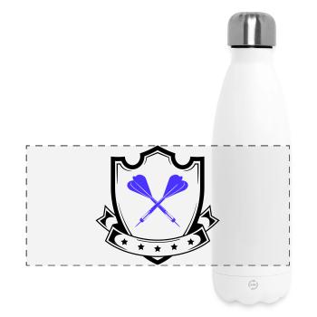Blue Cross Darts Design - Panoramic Thermal Bottle 500 ml - white - Front