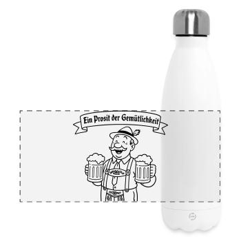 Herr Bier - Ein Prosit der Gemütlichkeit - Gourde isotherme panoramique 500 ml - blanc - Devant