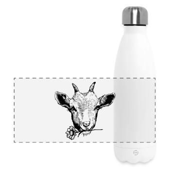Chèvre - Gourde isotherme panoramique 500 ml - blanc - Devant