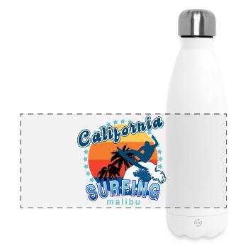 Kalifornisches Surfen in Malibu. - Panorama Isolierflasche 500 ml - Weiß - Vorne