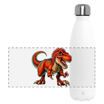Dinosaurier - Panorama Isolierflasche 500 ml - Weiß - Vorne