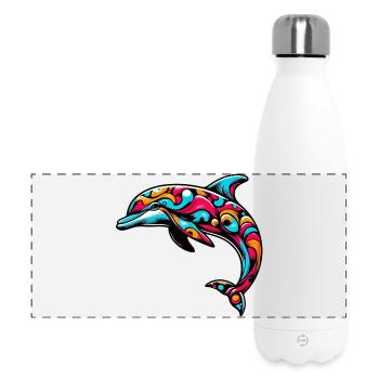 Delfin - Panorama Isolierflasche 500 ml - Weiß - Vorne