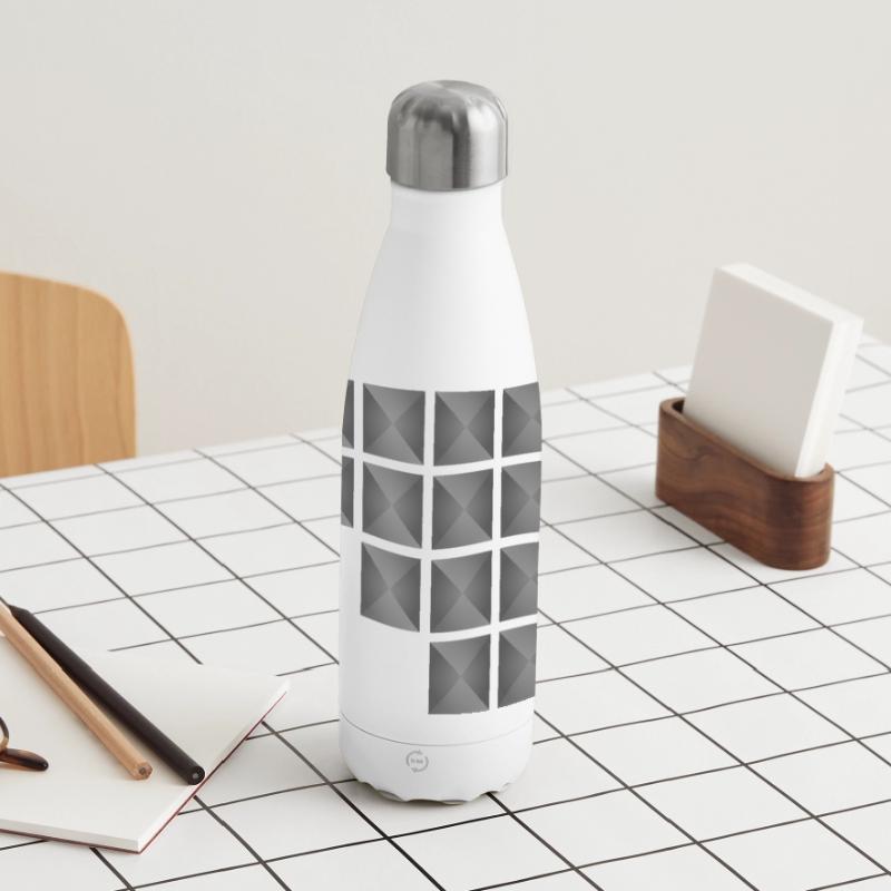 Minimalist Geometric Square Stud Pattern Panoramic Thermal Bottle 500 ml